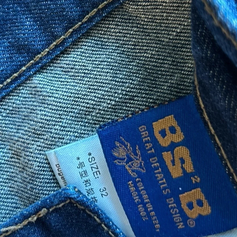 BSB2 Men's Straight Jeans Size 32 x33‎ Faded Blue Wash Denim